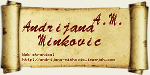 Andrijana Minković vizit kartica